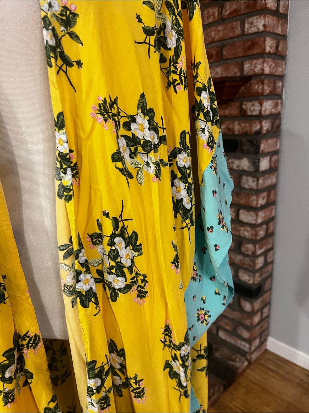 Matilda Jane Yellow and Aqua Floral Open-Front Cape - Picture 2 of 4